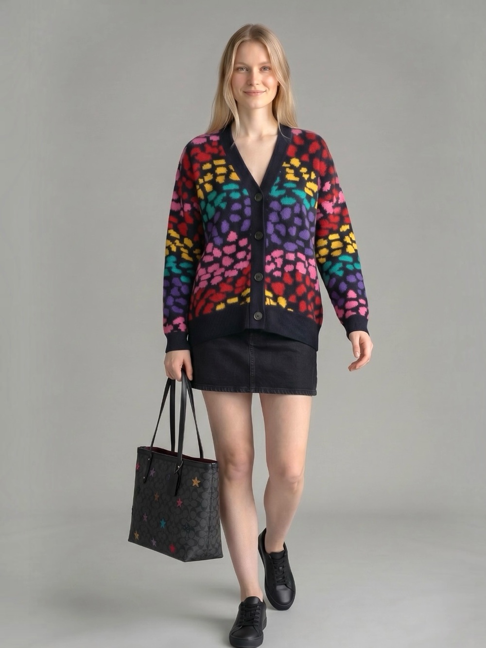 Farm Rio Rainbow Leopard Cardigan - Picture 11 of 11